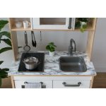 Márványmintás munkalap matrica - IKEA Duktig konyhára (fekete-fehér)