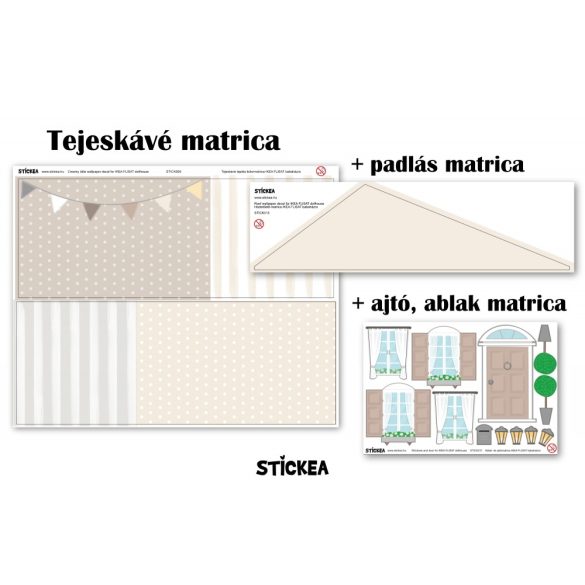 Tejeskávé ihlette matrica - IKEA Flisat babaház