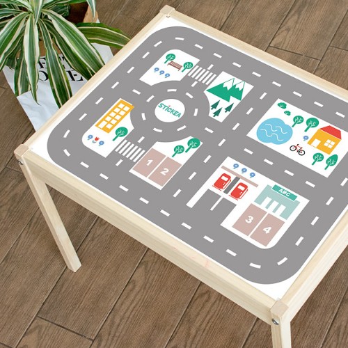 Városi utak matrica - IKEA Lätt asztalra