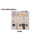 Az én farmom matrica - bézs - IKEA Flisat babaházra