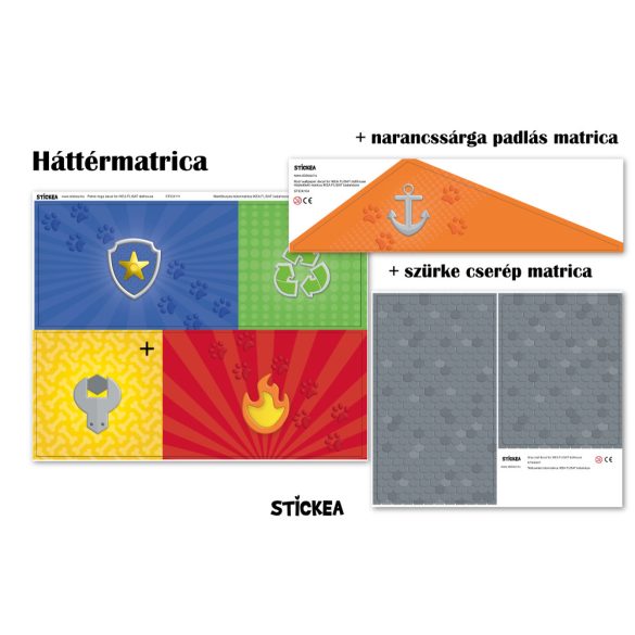 Szuperkutyik matrica - IKEA Flisat babaházra