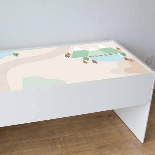 Bézs vidék matrica - IKEA Dundra asztalra