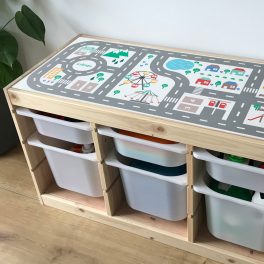 Városi utak - színes matrica - fenyő TROFAST kerethez