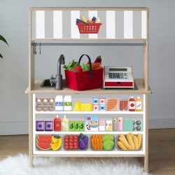 Kisbolt matrica - szürke - IKEA Duktig játék konyhára