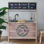 Kávézó matrica - barna - IKEA Duktig konyhára