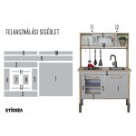 Szürke matrica - IKEA Duktig konyhára