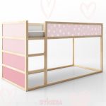 IKEA Kura ágymatrica - rószaszín szivecskés