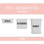 Rózsaszín hullám matrica - Trofast tárolódobozra 