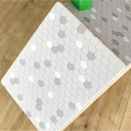 Bézs tetőcserép matrica - IKEA Flisat babaházra 