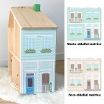 Bézs oldalfal matrica - IKEA Flisat babaházra 