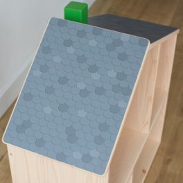   Sötétszürke tetőcserép matrica - IKEA Flisat babaházra 